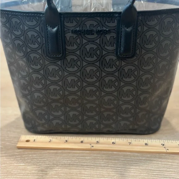 Michael Kors Jodie Black and gray jacquard small tote handbag NWOT Totes